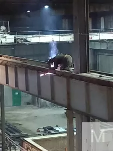 Демонтаж монтаж направляющих рельс мостового крана
