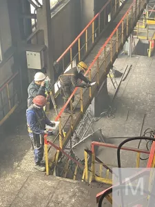 Демонтаж монтаж направляющих рельс мостового крана